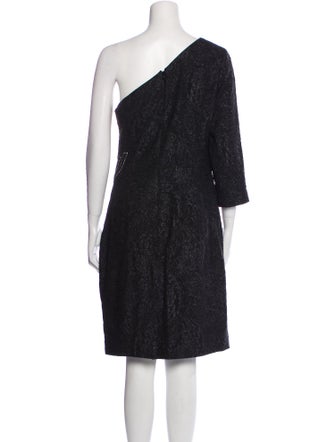 Teri Jon by Rickie Freeman One-Shoulder Knee-Length Dress