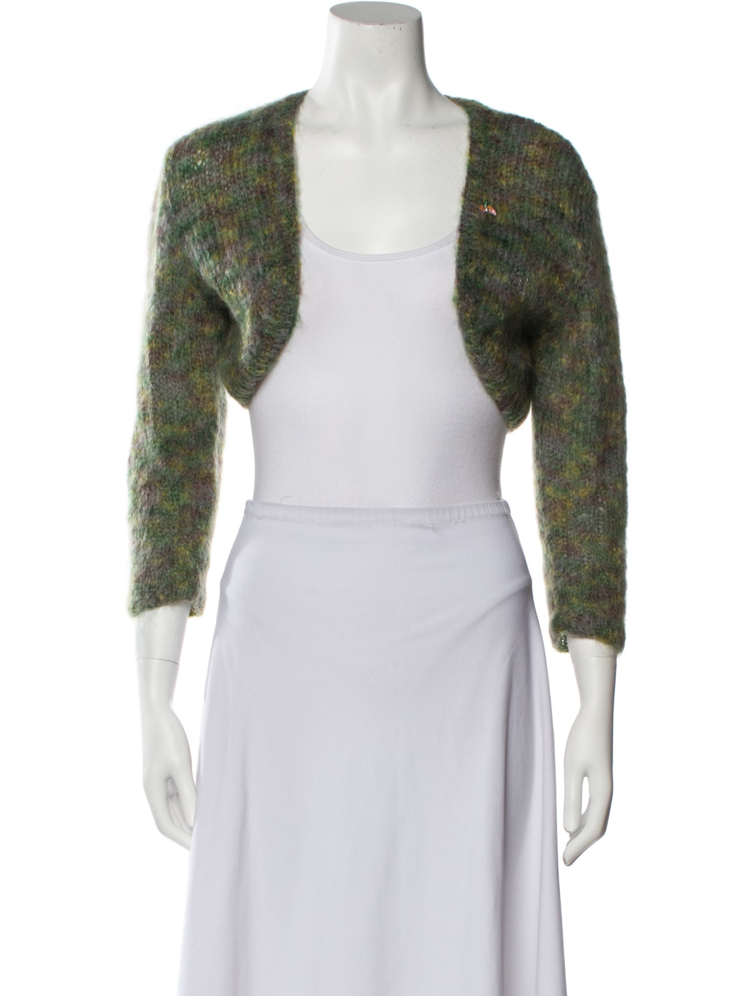 Teri Jon by Rickie Freeman Mohair Open Front Sweater