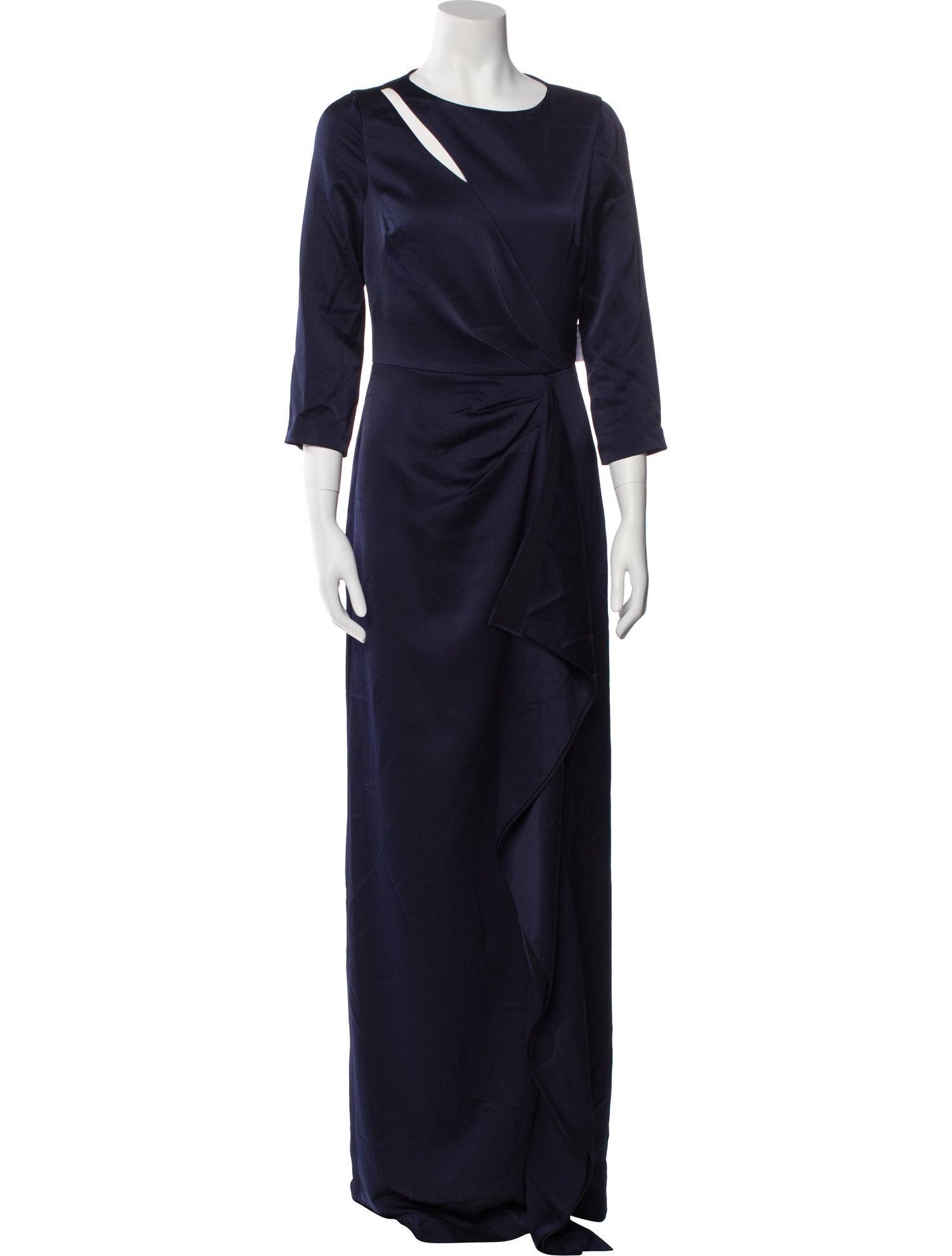 Teri Jon by Rickie Freeman Crew Neck Long Dress