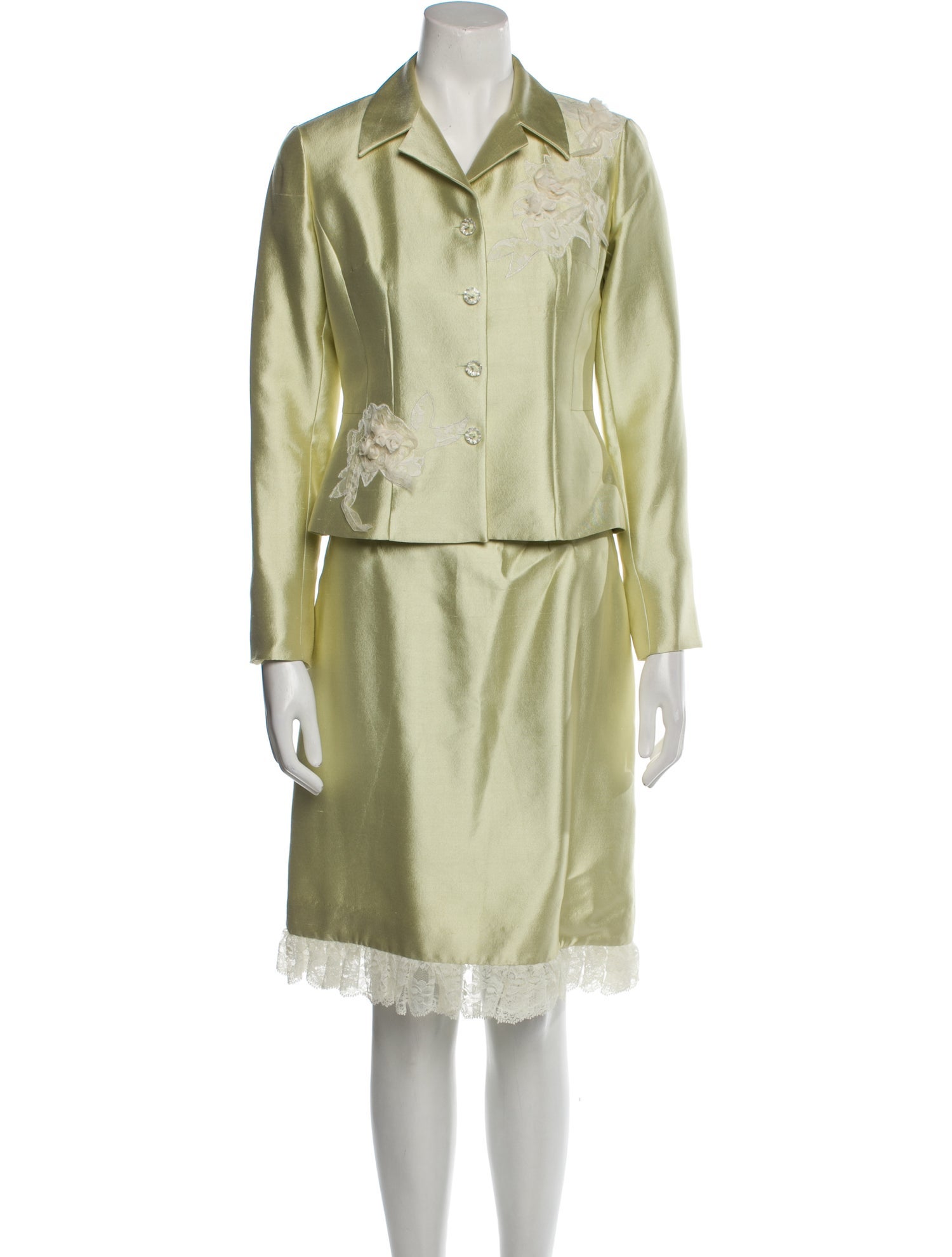 Teri Jon by Rickie Freeman Wool Skirt Suit w/ Tags