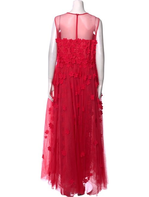 Teri Jon by Rickie Freeman Lace Pattern Long Dress