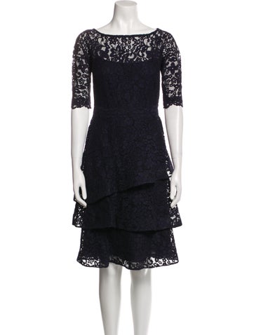Teri Jon by Rickie Freeman Dresses Lace Pattern Knee-Length Dress US 4 | S