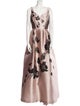 Teri Jon by Rickie Freeman Floral Print Long Dress