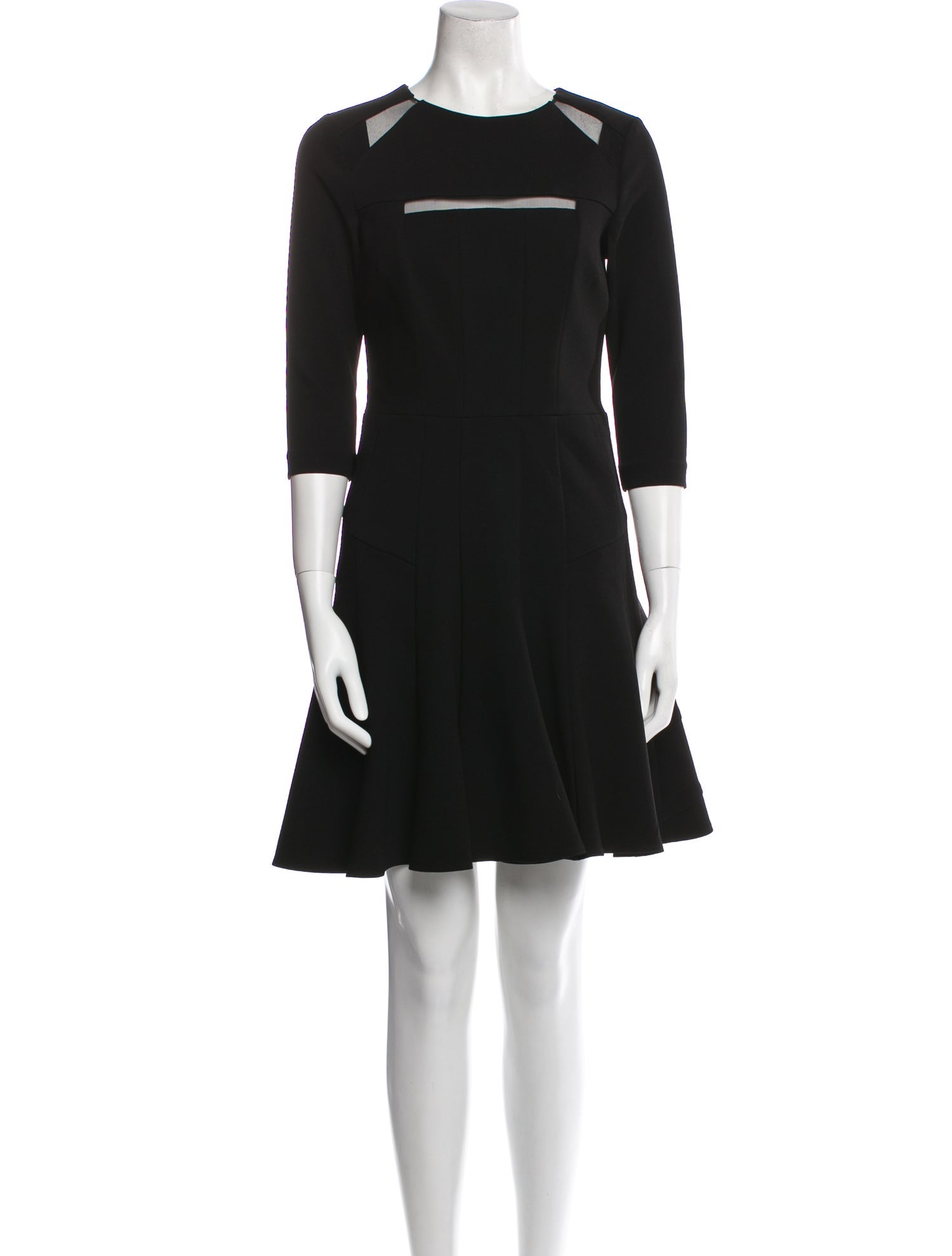 Teri Jon by Rickie Freeman Crew Neck Mini Dress