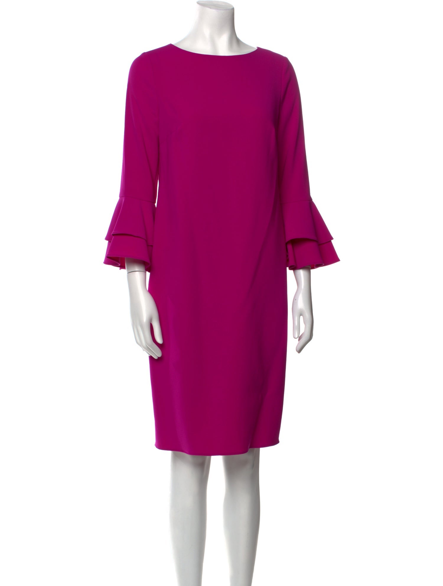 Teri Jon by Rickie Freeman Bateau Neckline Knee-Length Dress w/ Tags