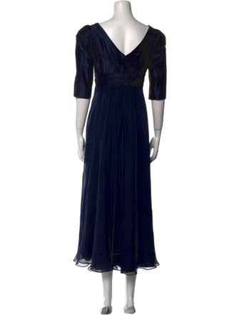 Teri Jon by Rickie Freeman Silk Long Dress