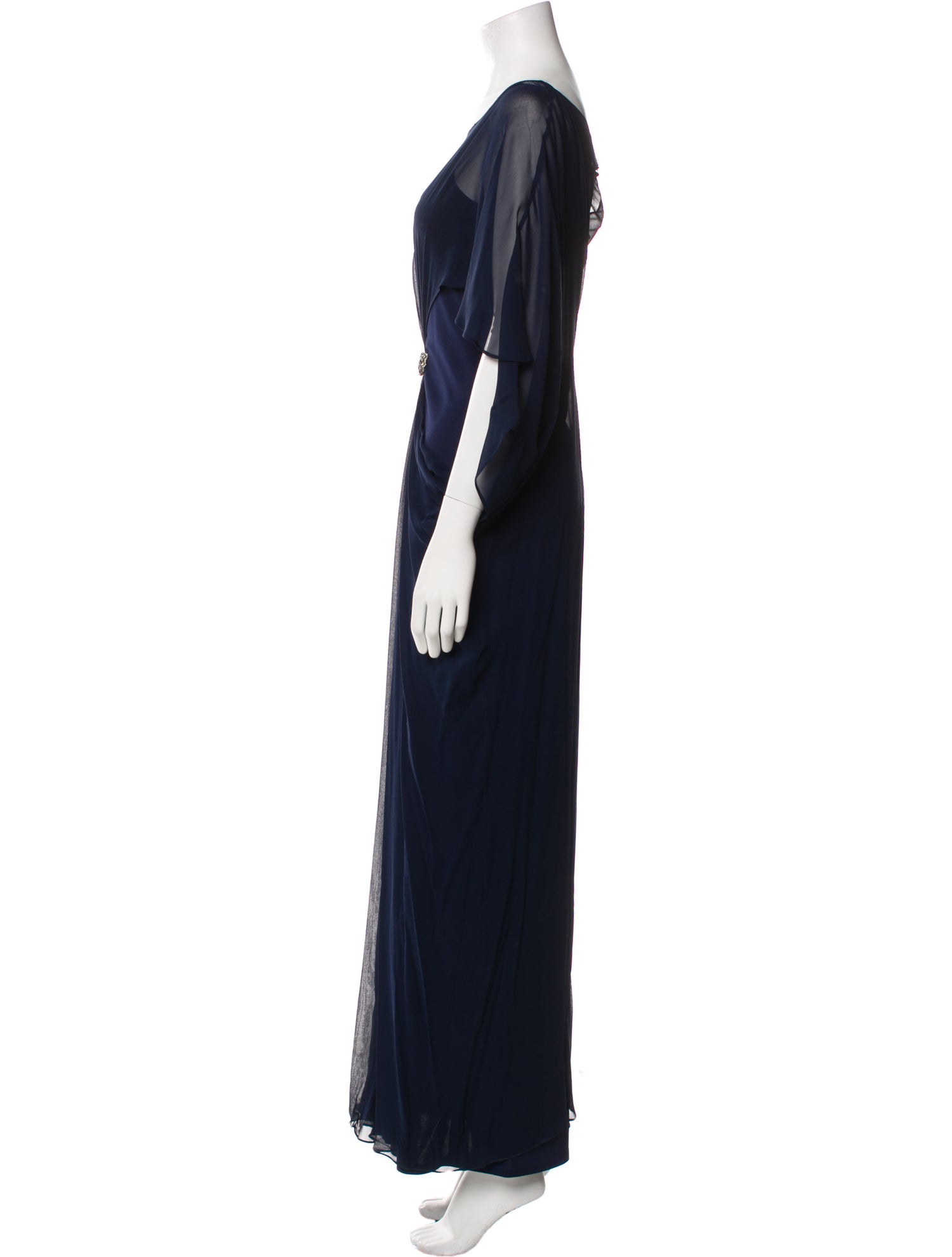 Teri Jon by Rickie Freeman Silk Long Dress