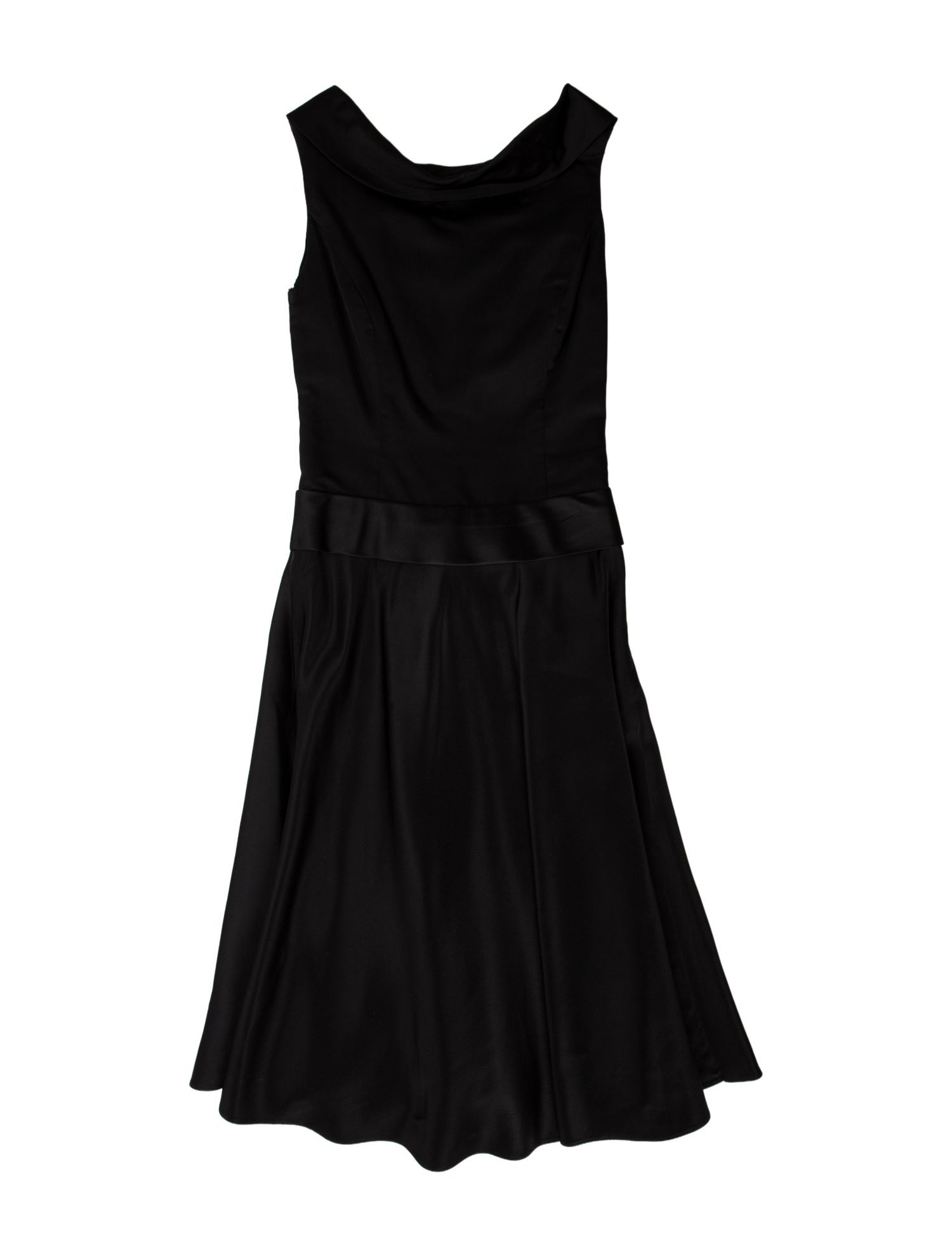 Teri Jon by Rickie Freeman Cowl Neck Midi Length Dress