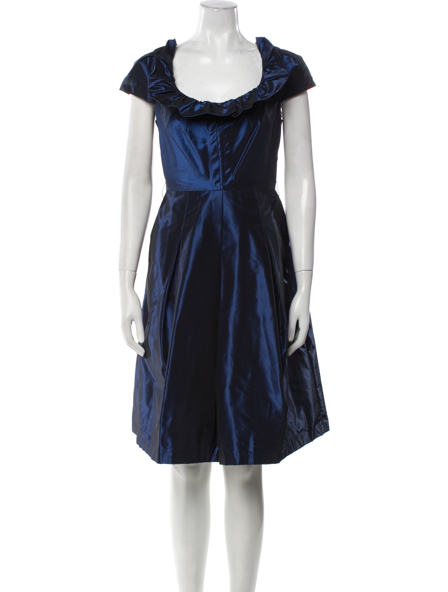 Teri Jon by Rickie Freeman Scoop Neck Knee-Length Dress