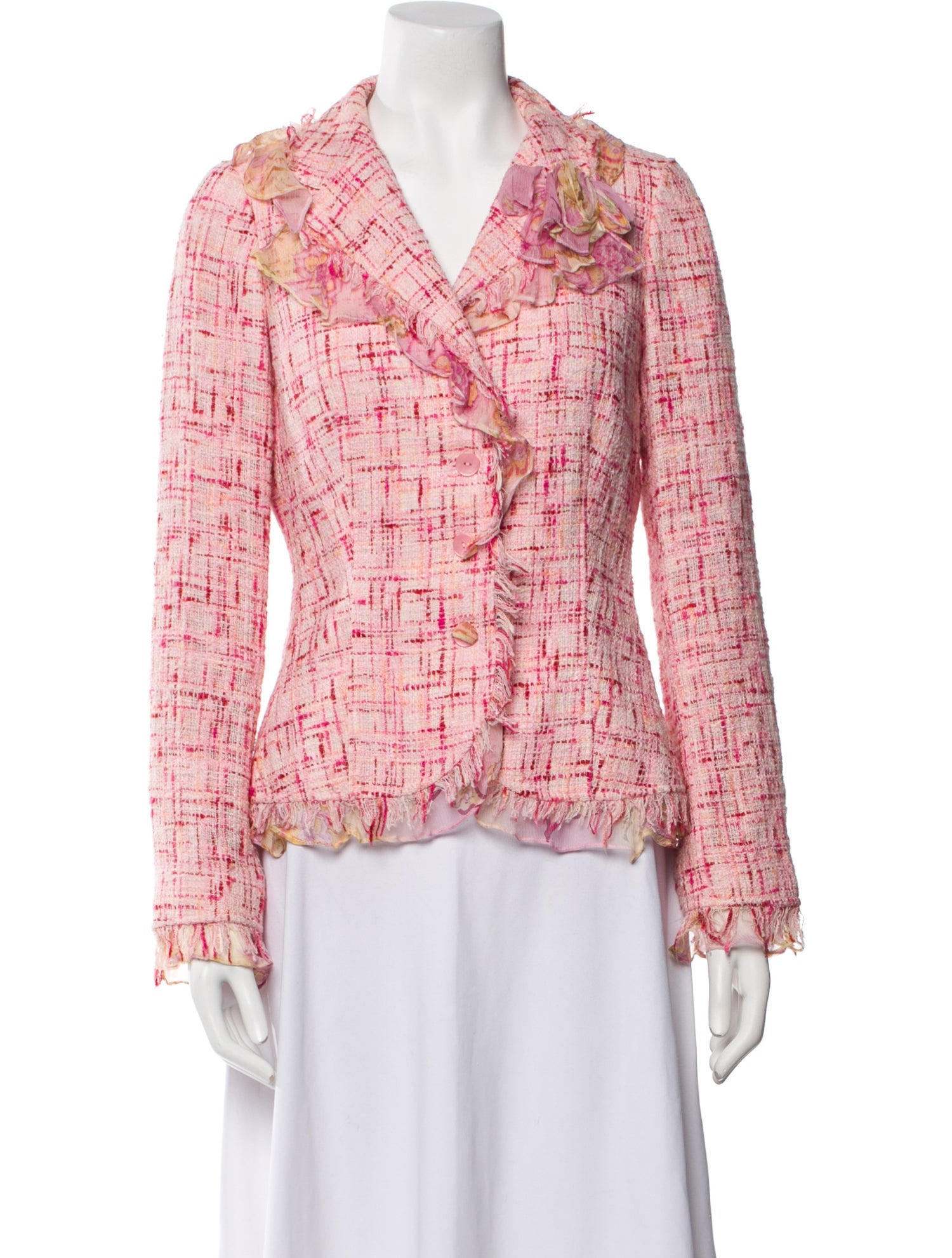 Teri Jon by Rickie Freeman Tweed Pattern Blazer