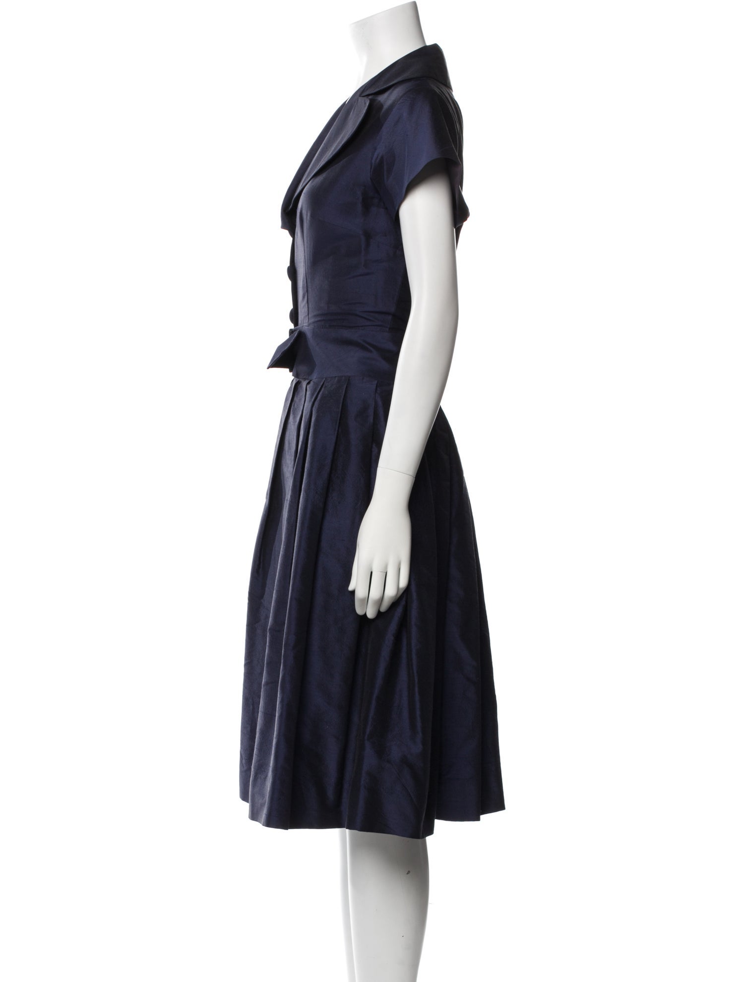 Teri Jon by Rickie Freeman Silk Midi Length Dress