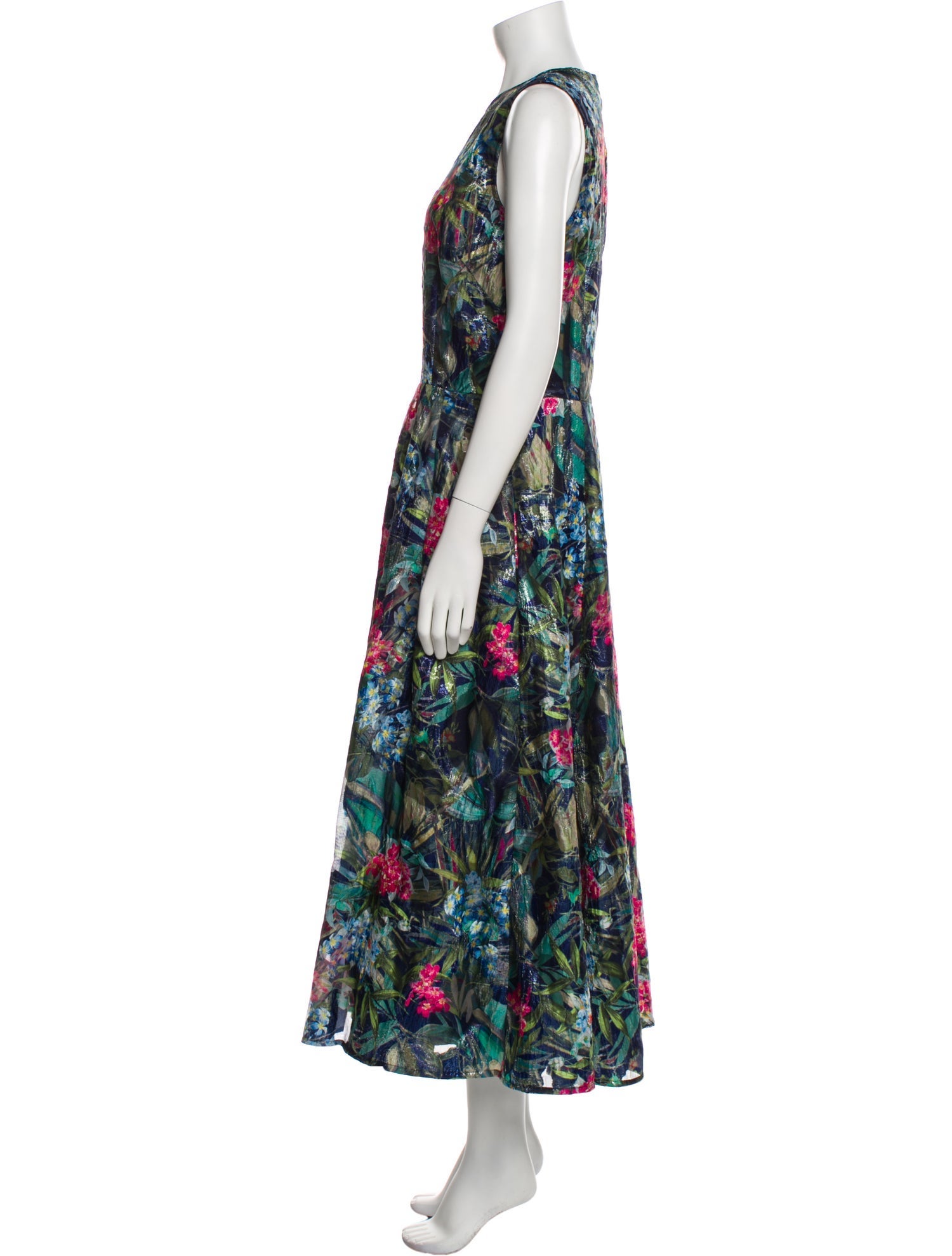 Teri Jon by Rickie Freeman Floral Print Long Dress
