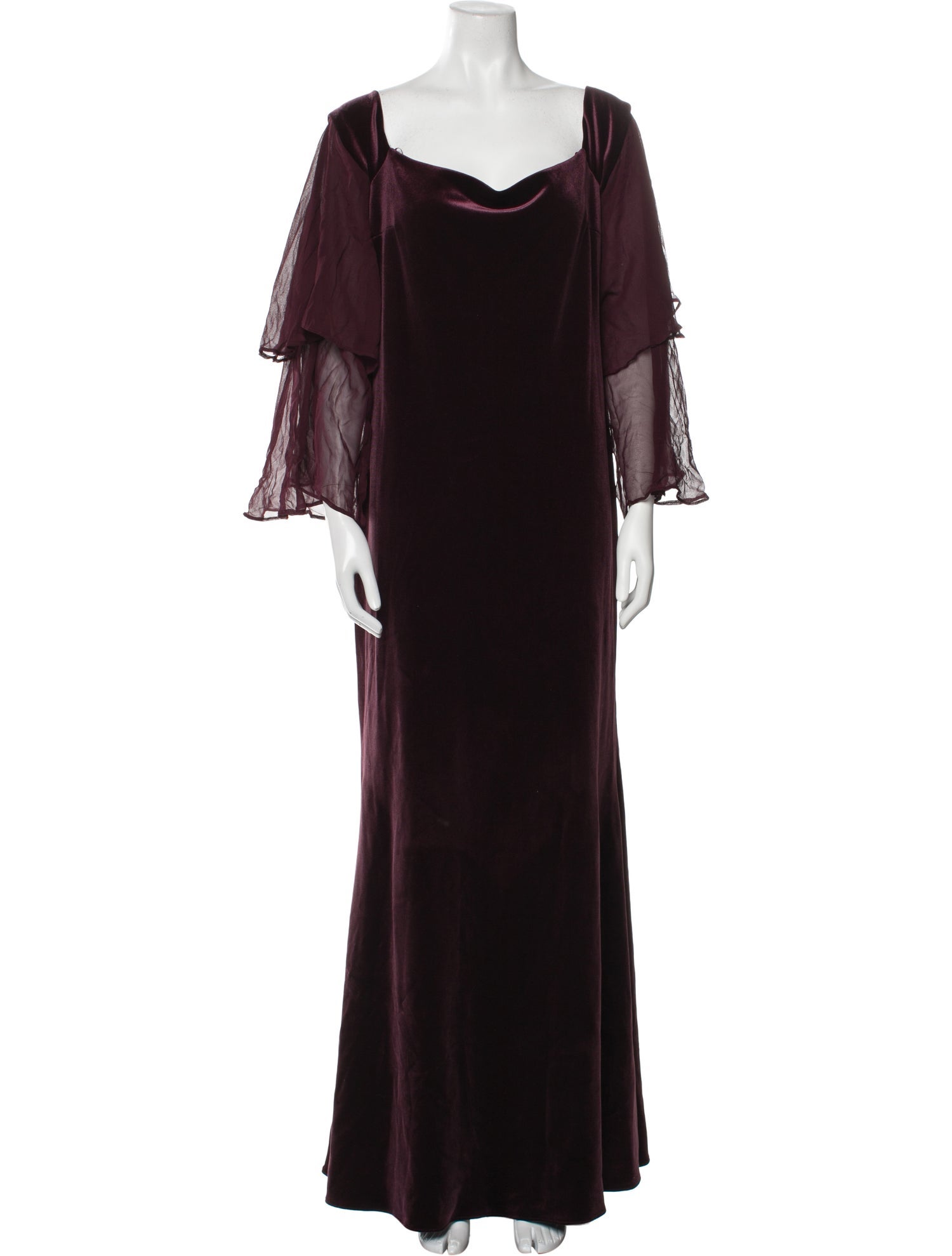 Teri Jon by Rickie Freeman Cowl Neck Long Dress