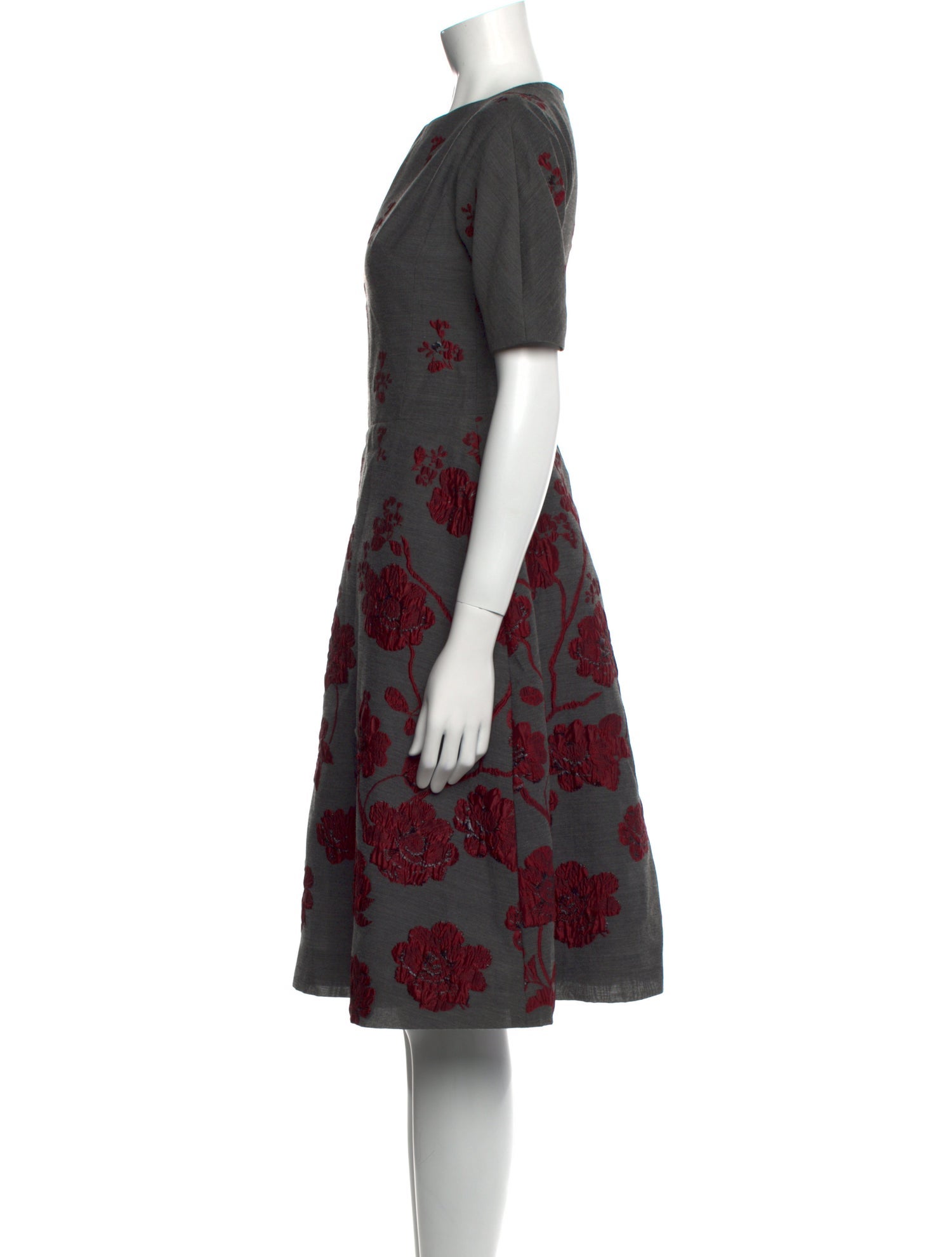 Teri Jon by Rickie Freeman Floral Print Knee-Length Dress