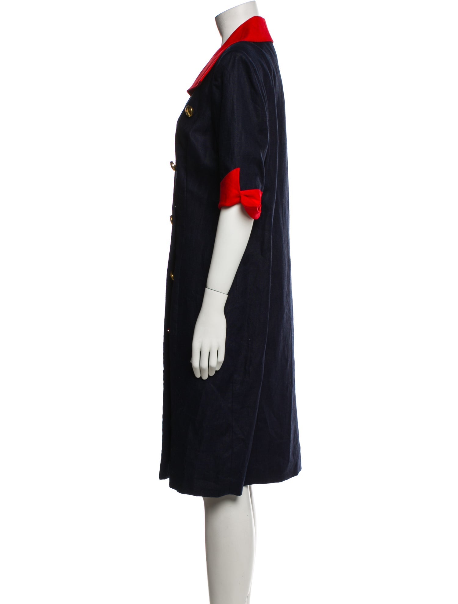 Teri Jon by Rickie Freeman Vintage Linen Peacoat