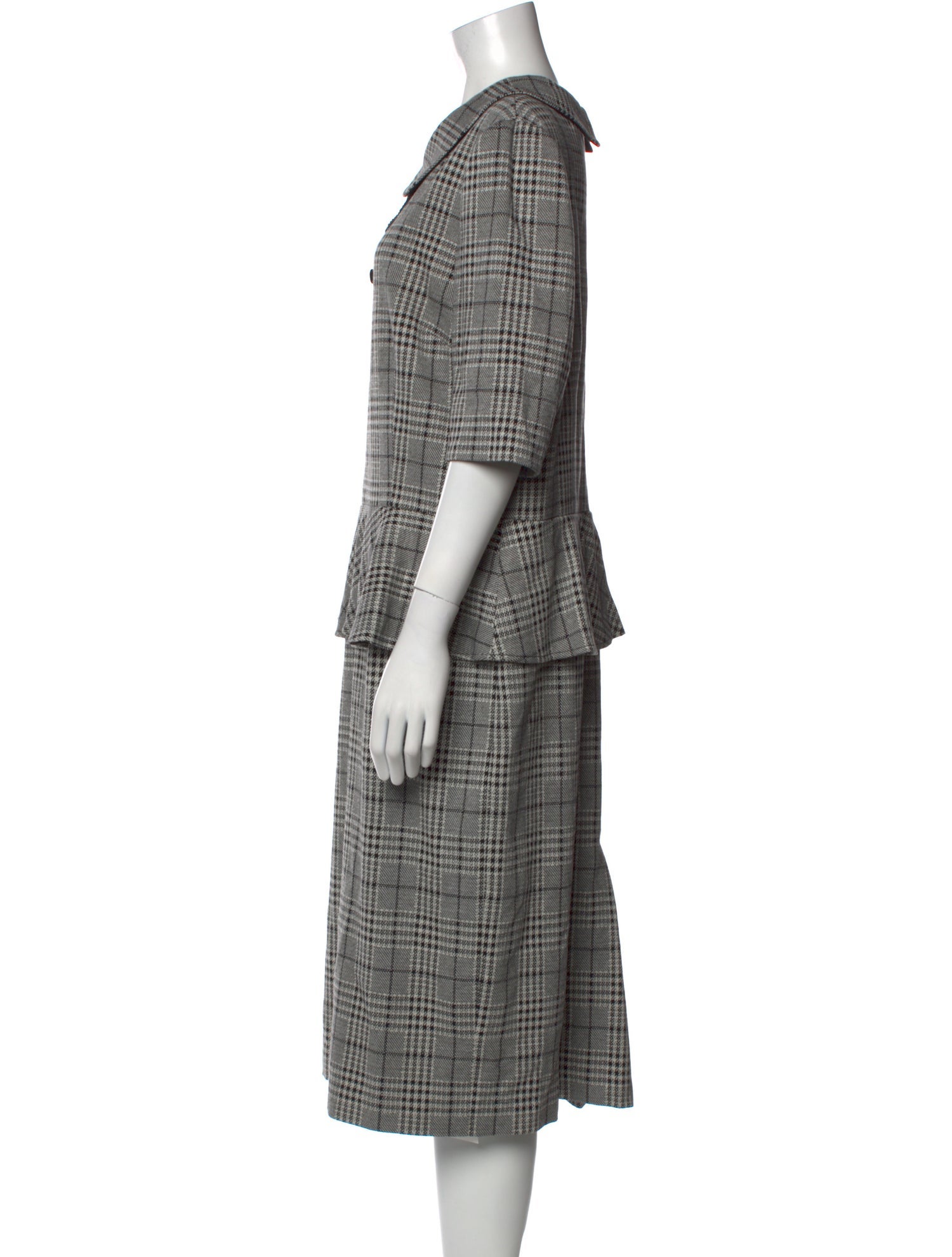 Teri Jon by Rickie Freeman Plaid Print Midi Length Dress