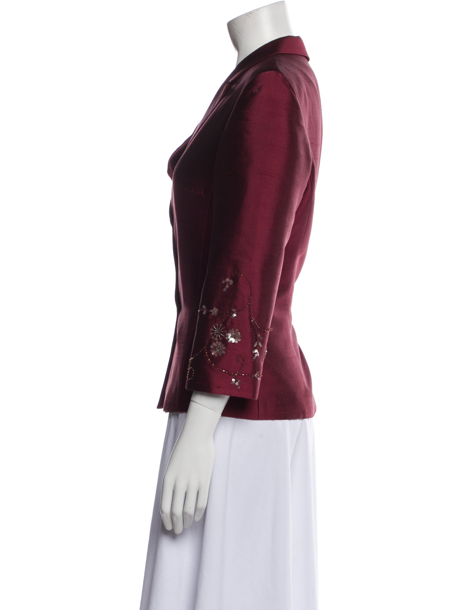 Teri Jon by Rickie Freeman Silk Blazer