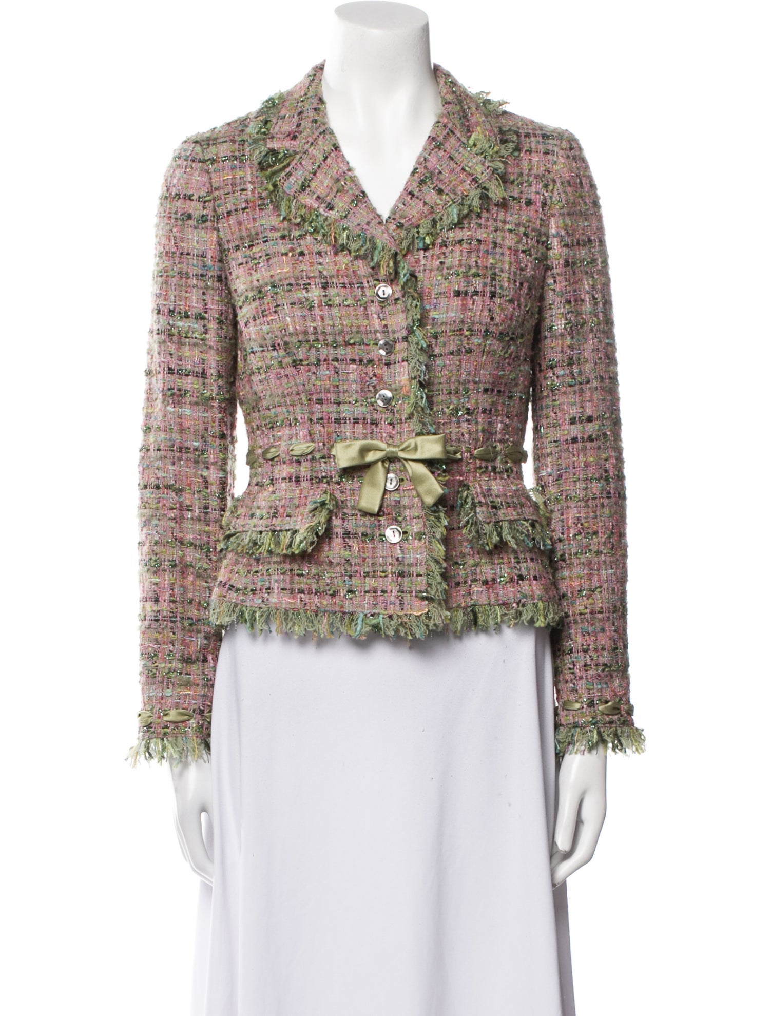 Teri Jon by Rickie Freeman Tweed Pattern Blazer