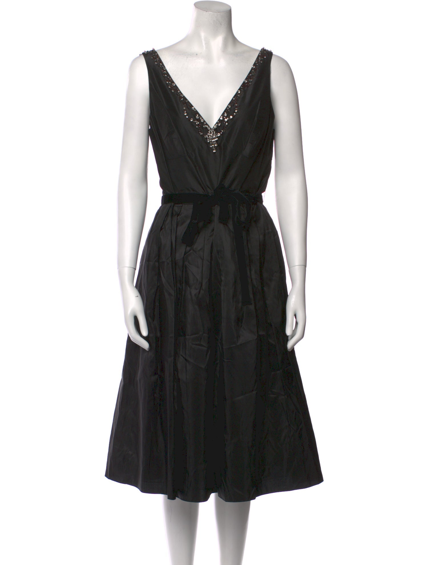 Teri Jon by Rickie Freeman Silk Midi Length Dress