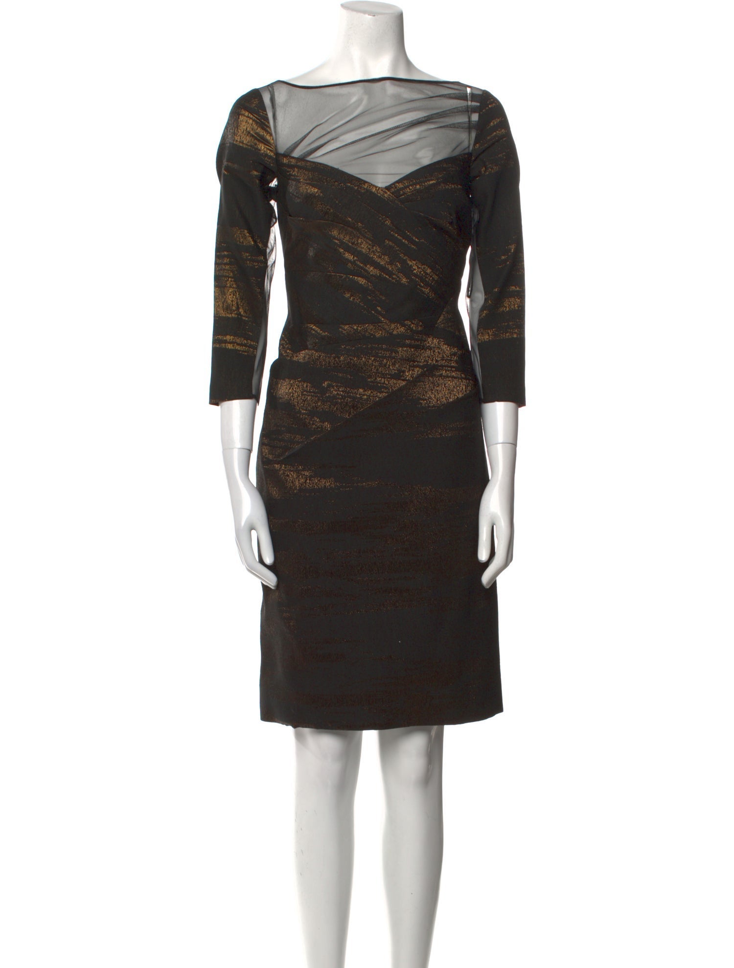 Teri Jon by Rickie Freeman Bateau Neckline Mini Dress