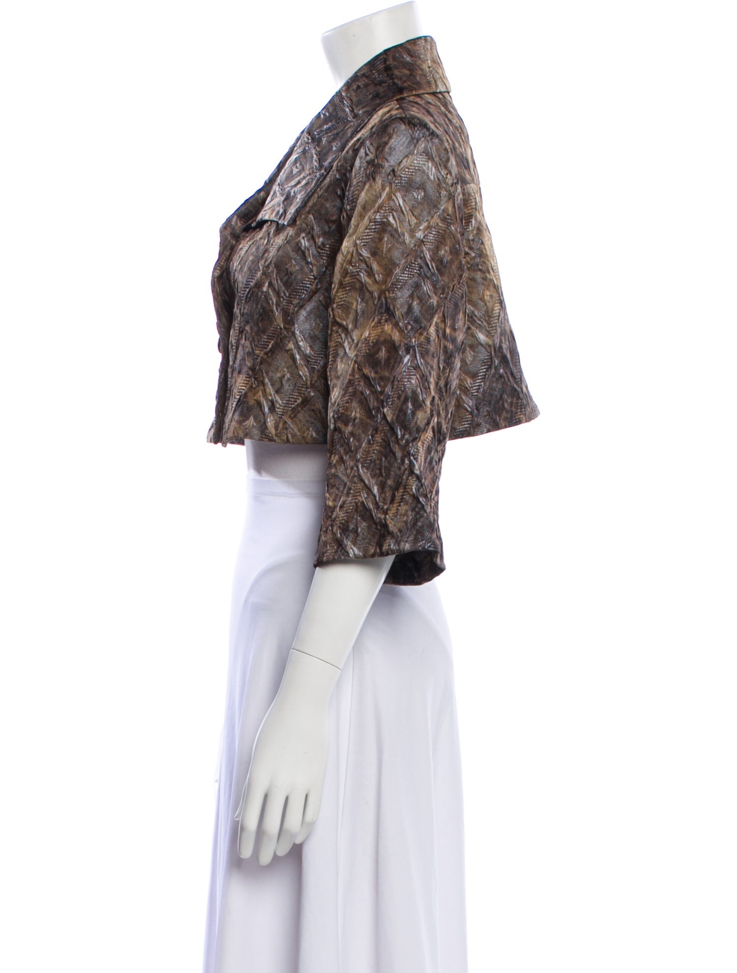 Teri Jon by Rickie Freeman Tweed Pattern Bolero