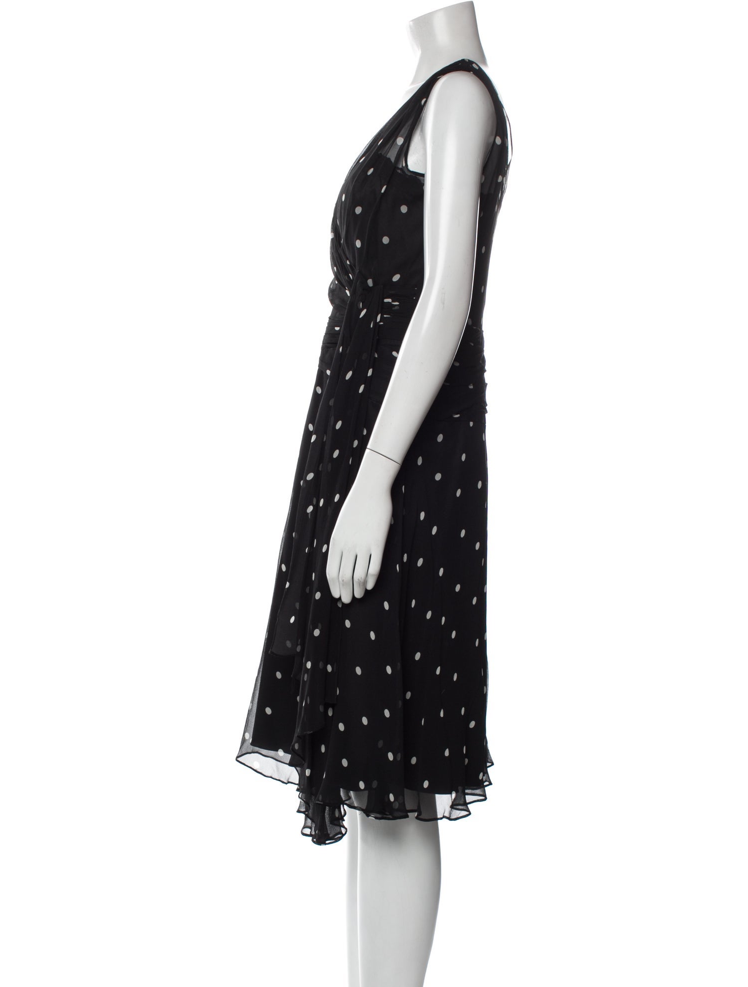 Teri Jon by Rickie Freeman Silk Knee-Length Dress