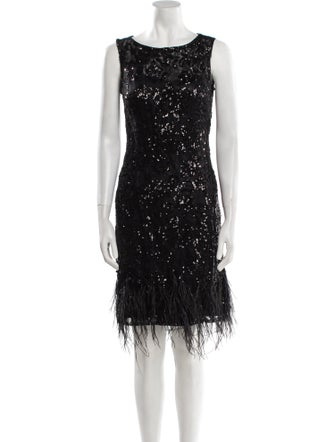 Teri Jon by Rickie Freeman Bateau Neckline Mini Dress