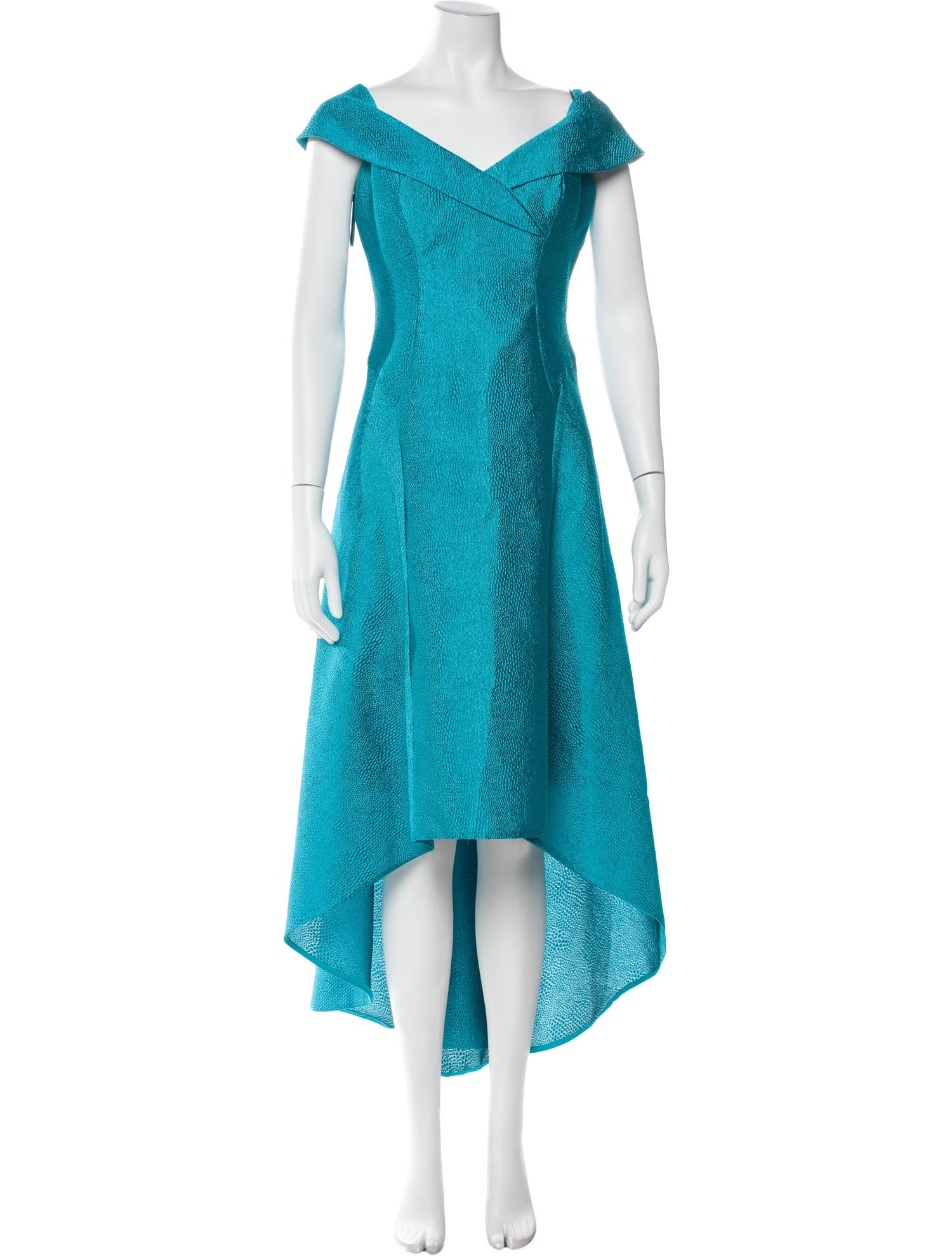 Teri Jon by Rickie Freeman V-Neck Long Dress