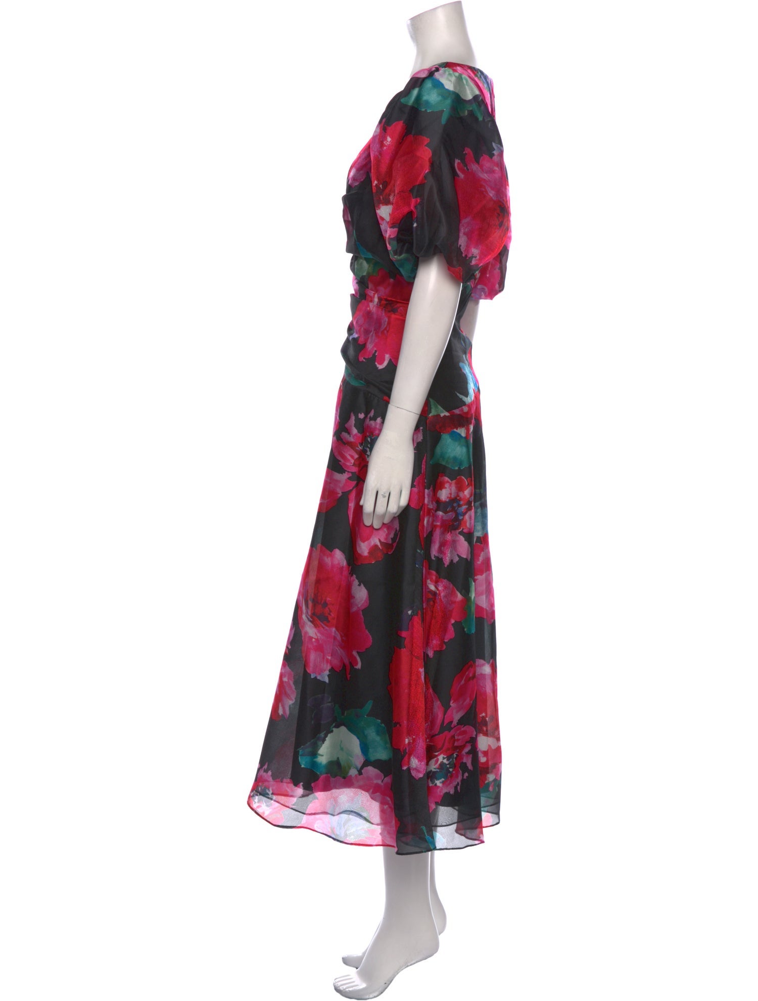 Teri Jon by Rickie Freeman Floral Print Long Dress