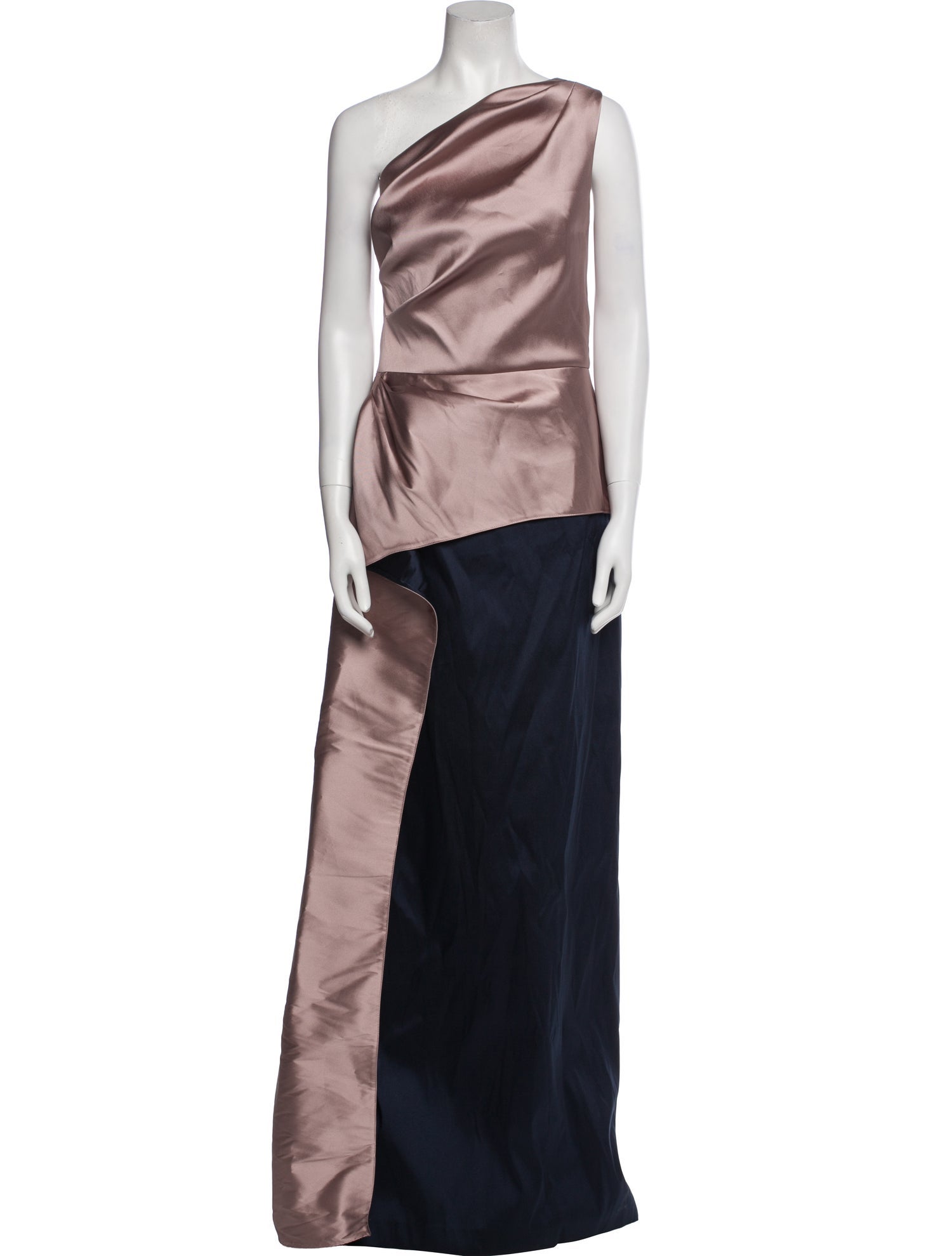 Teri Jon by Rickie Freeman One-Shoulder Long Dress