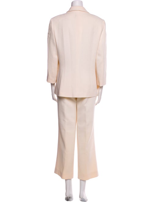 Teri Jon by Rickie Freeman Wool Sequin Embellishments Pantsuit