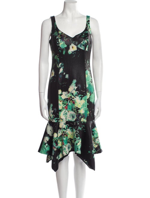 Teri Jon by Rickie Freeman Floral Print Midi Length Dress