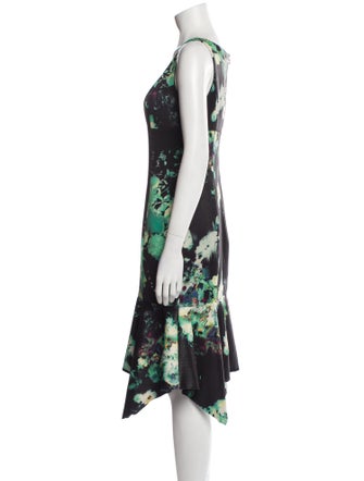 Teri Jon by Rickie Freeman Floral Print Midi Length Dress