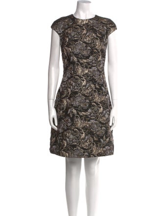 Teri Jon by Rickie Freeman Printed Knee-Length Dress