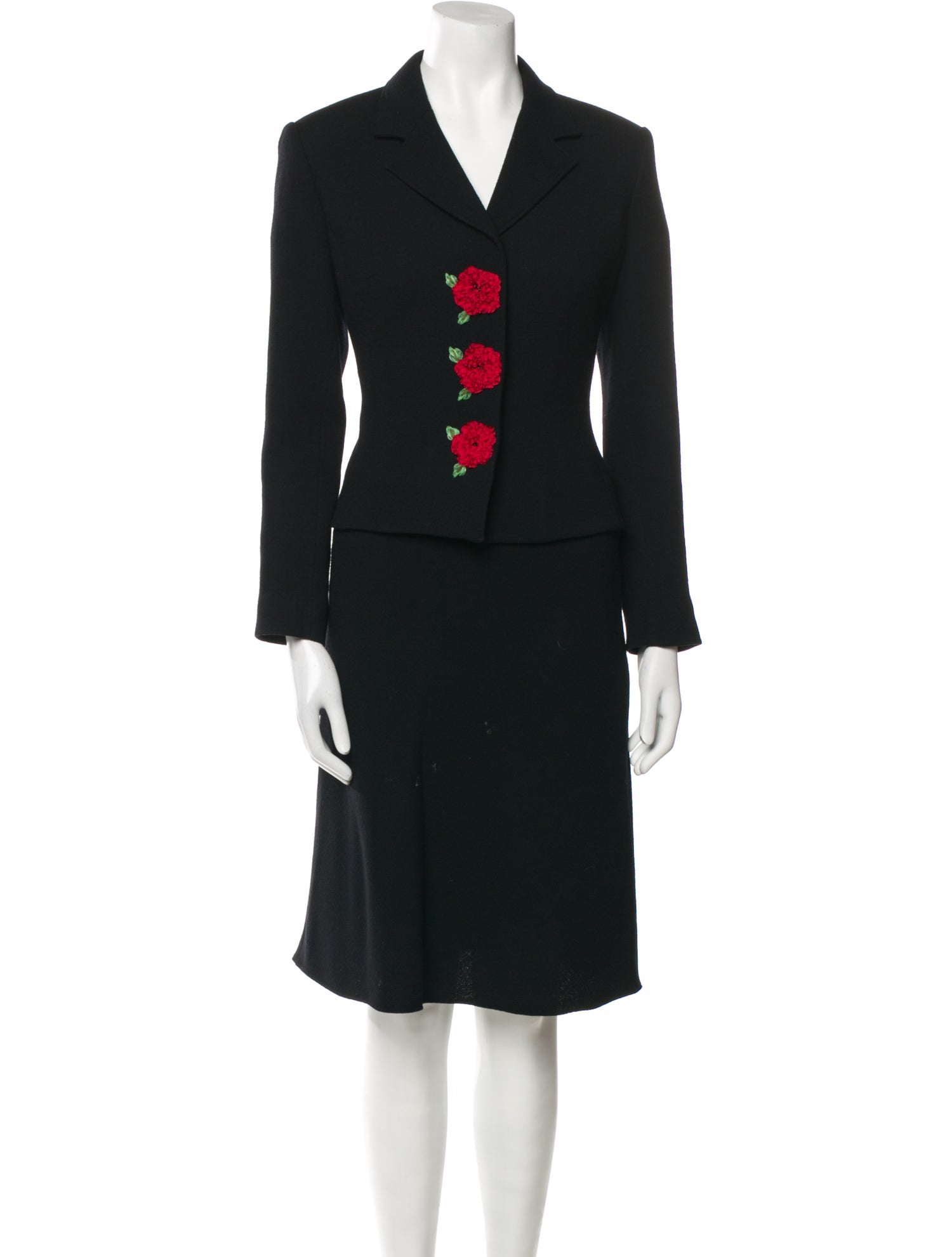 Teri Jon by Rickie Freeman Wool Skirt Set