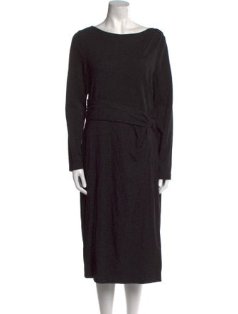 Teri Jon by Rickie Freeman Bateau Neckline Midi Length Dress