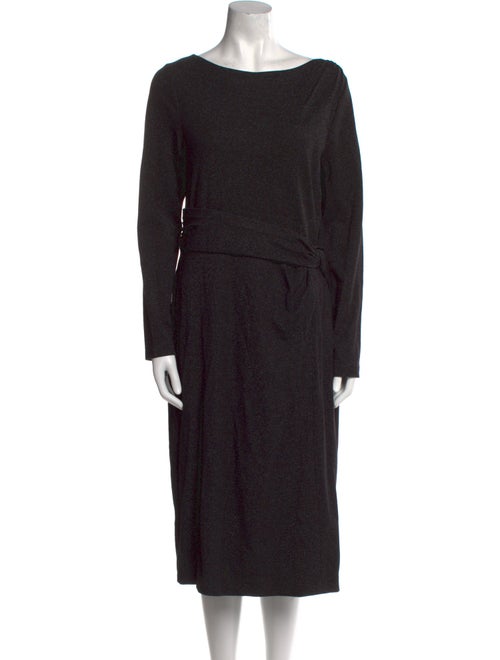 Teri Jon by Rickie Freeman Bateau Neckline Midi Length Dress