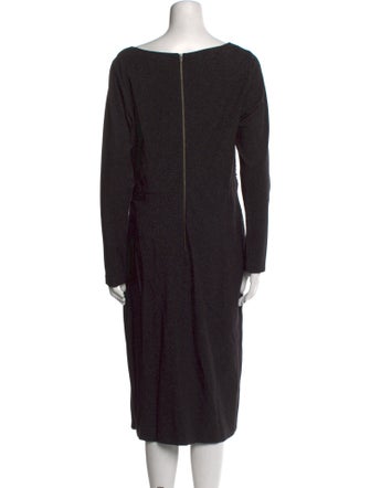 Teri Jon by Rickie Freeman Bateau Neckline Midi Length Dress