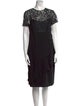 Teri Jon by Rickie Freeman Crew Neck Knee-Length Dress