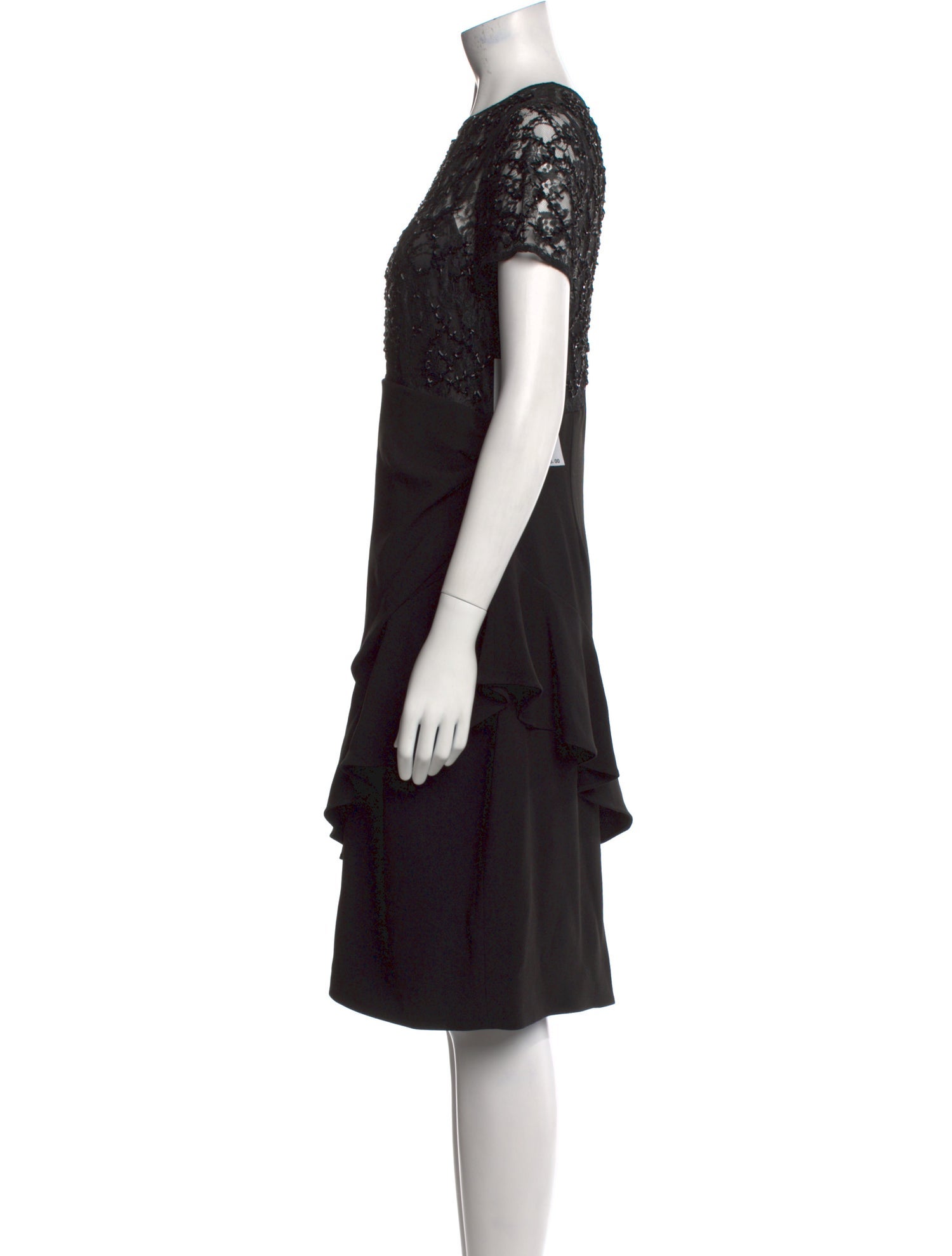 Teri Jon by Rickie Freeman Crew Neck Knee-Length Dress