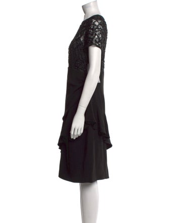 Teri Jon by Rickie Freeman Crew Neck Knee-Length Dress
