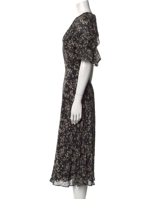 Teri Jon by Rickie Freeman Floral Print Midi Length Dress