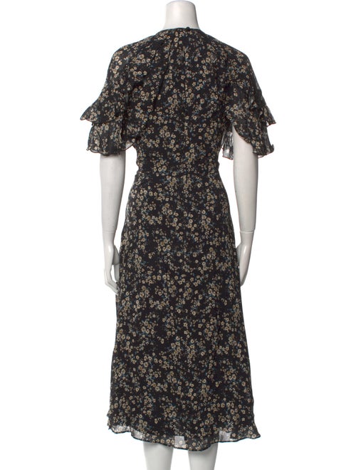 Teri Jon by Rickie Freeman Floral Print Midi Length Dress