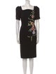 Teri Jon by Rickie Freeman Printed Knee-Length Dress