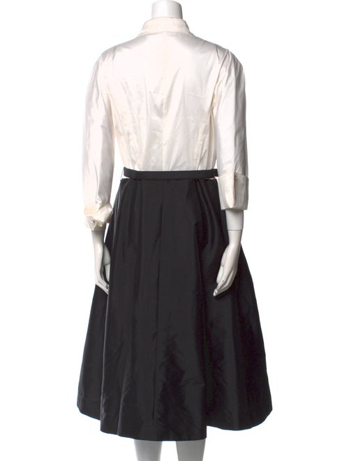 Teri Jon by Rickie Freeman Colorblock Pattern Midi Length Dress