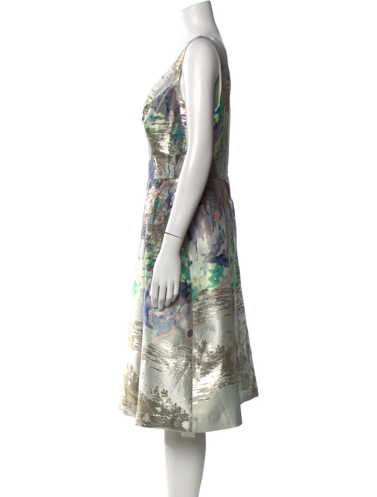 Teri Jon by Rickie Freeman Printed Midi Length Dress