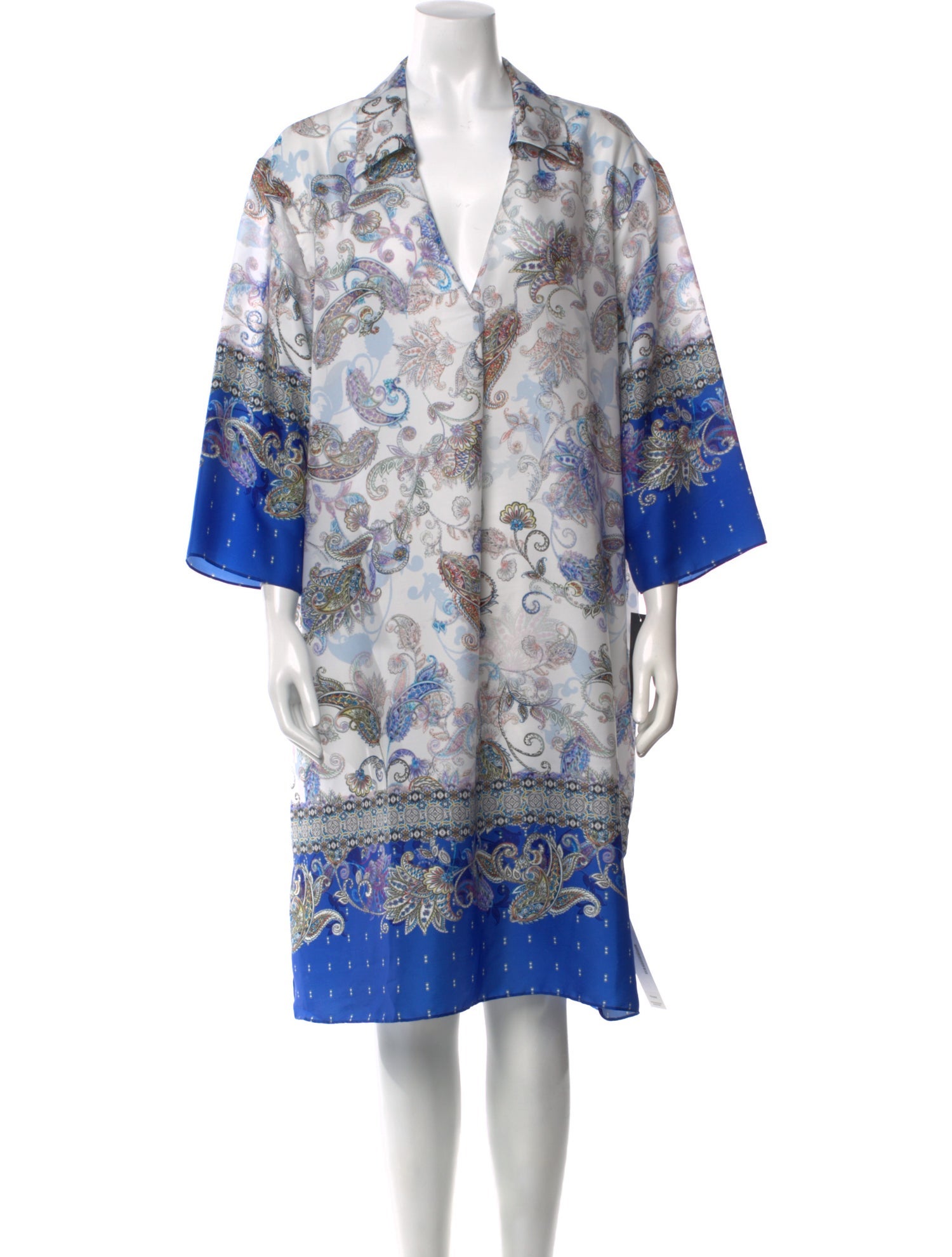 Teri Jon by Rickie Freeman Paisley Print Midi Length Dress