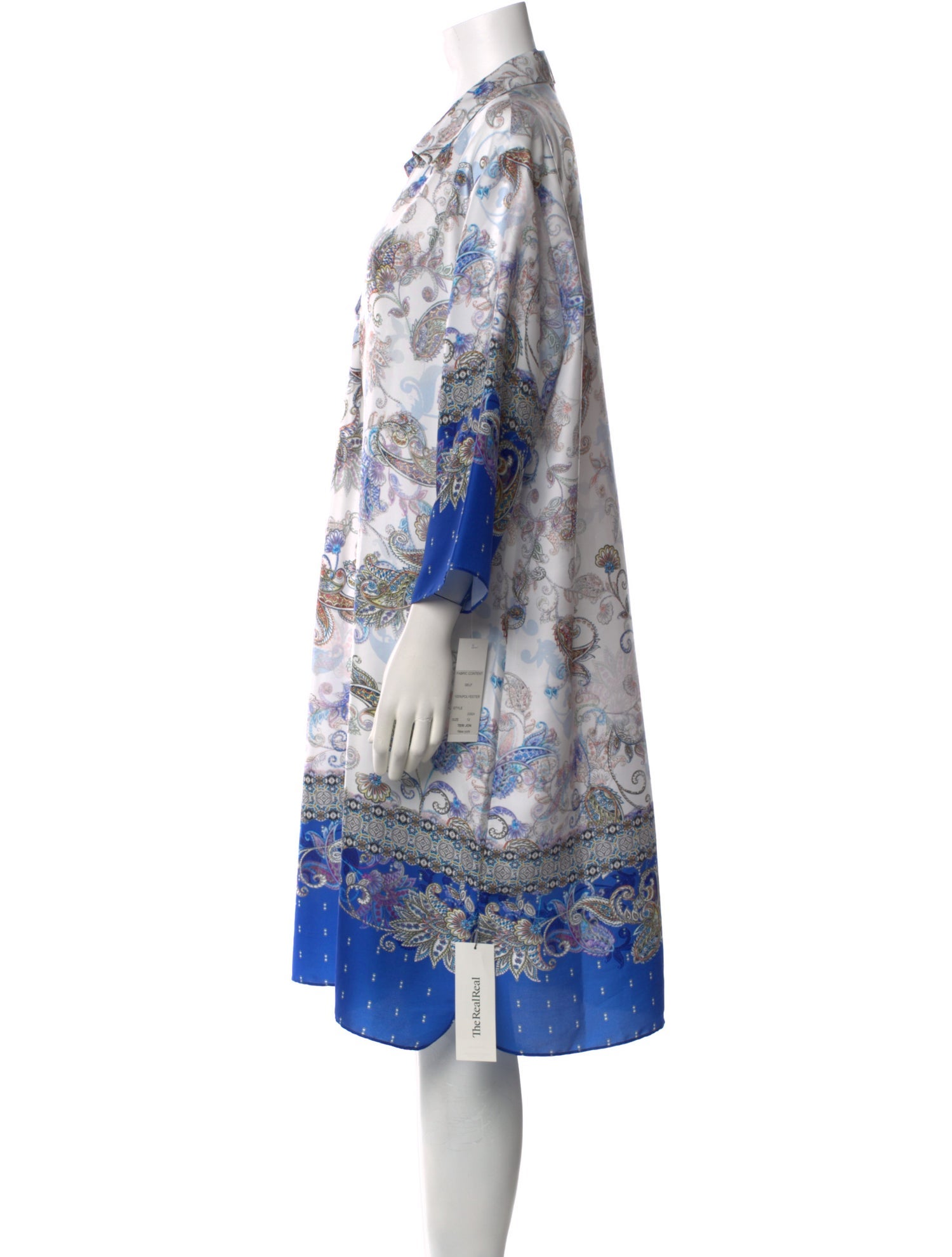 Teri Jon by Rickie Freeman Paisley Print Midi Length Dress