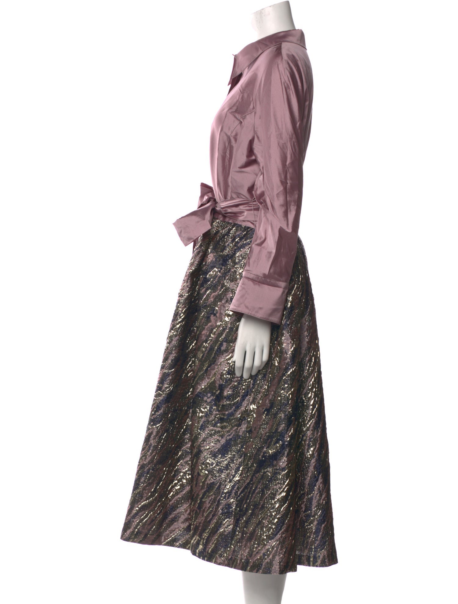 Teri Jon by Rickie Freeman Printed Long Dress w/ Tags