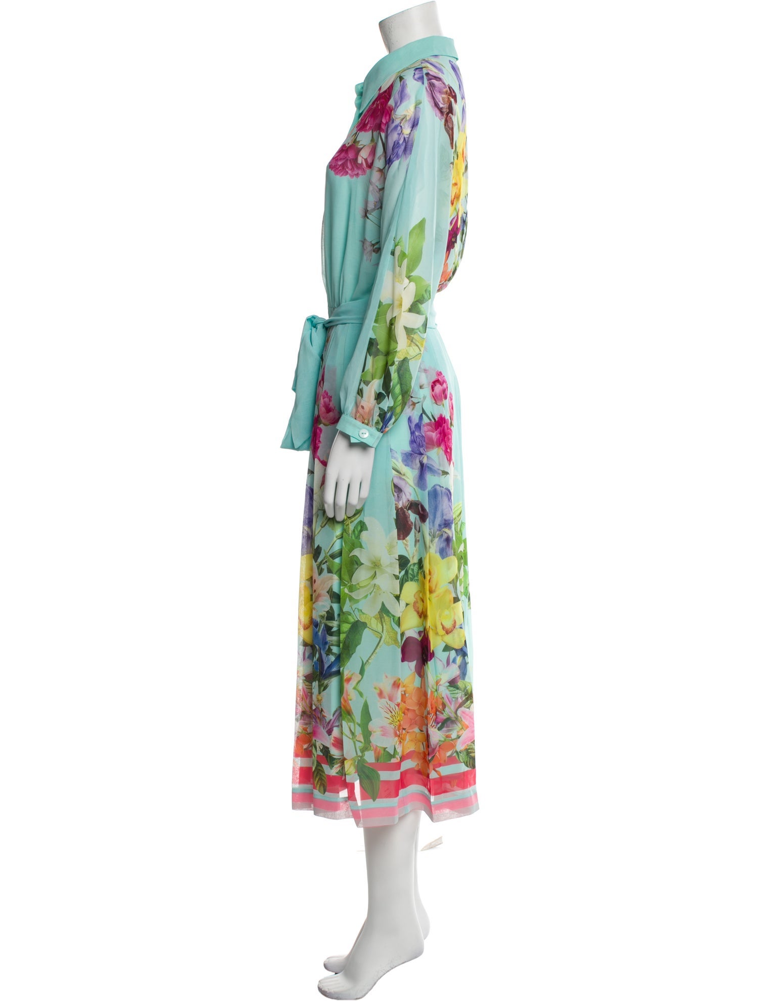 Teri Jon by Rickie Freeman Floral Print Long Dress